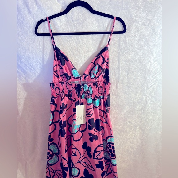 ZARA Floral Poplin Dress - Picture 4 of 5